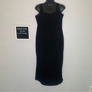 Harve Benard Vintage 90s Little Black Dress Size 6 Sleeveless Midi